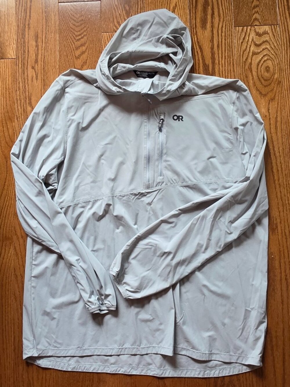 XXL Outdoor Research grey long sleeve half-zip Astroman Sun Hoodie